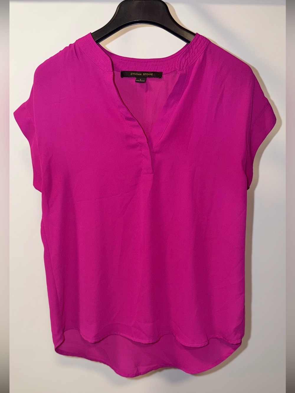Cynthia Steffe Magenta Cap Sleeve Blouse
